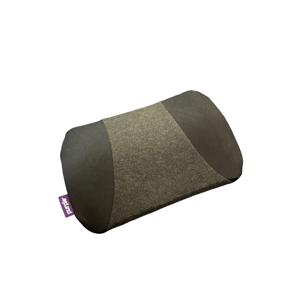 Purple Back Cushion Lumbar Support Pillow Black Purple Grid Ergonomic I09